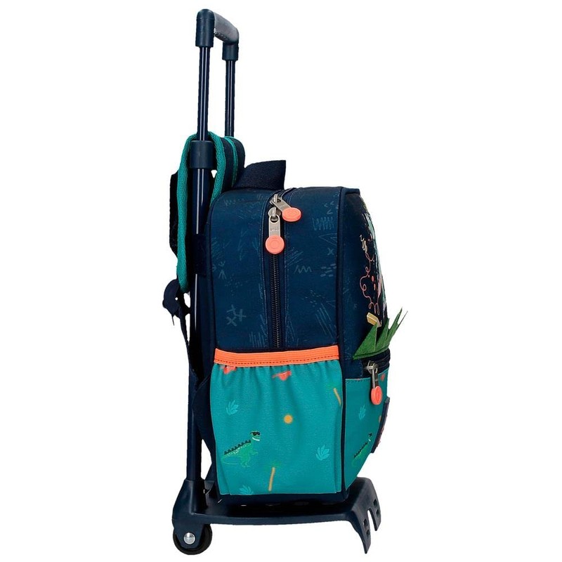 Enso Dino artist Preschool Backpack with Trolley Multicolor 23x25x10 cm