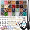 HONGTEYA 28 Colors Crystal Jewellery Making Kit with 1630 Pcs