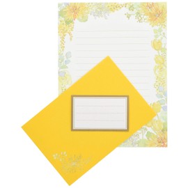 Wrap Letter Set Glitter Flower Yellow TL007