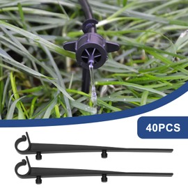 EMSea 40pcs Gutter Guard Clips Guard Fixing Clips Gutter Hook for Low Hanging Gutters Flat Roofed Gutters Black Plastic Length 16cm