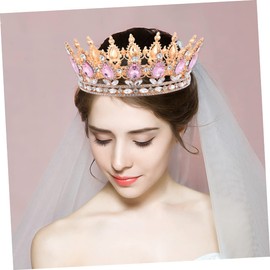Healeved Wedding Vintage Tiara Rhinestone Queen Crown Party Headpiece For Women
