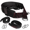 THEFITGUY Sled Pulling Belt, Adjustable Closure, 2 Straps & 4