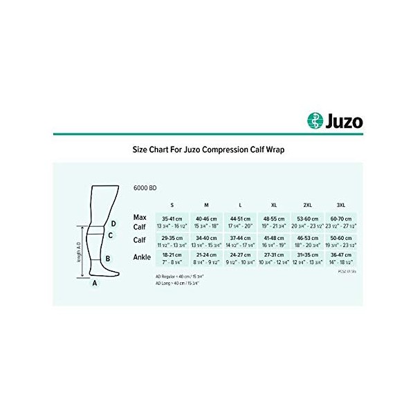 Juzo Reversible Versatile Support 30-60mmHg Ankle Compression Wrap