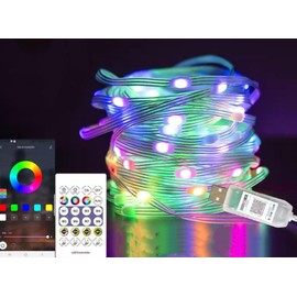 RIKOLOL Voice-Activated Music String Lights 5V 2m/78 20 LEDs USB Powered with Remote Control