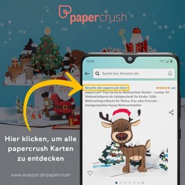 papercrush® Pop-Up Card Christmas Nativity Scene - Nostalgic 3D Christmas Card with Christian Motif for Women and Children - Handmade Christmas Billet with Christ Child in Nativity Scene