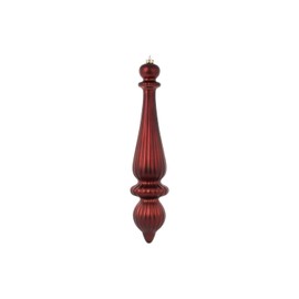 Vickerman 14" Burgundy Matte Finial Drop Christmas Ornament. There are 2 Ornaments per Pack.
