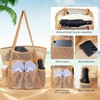 Bolsa de Playa para Mujer,Tote Bag Mujer de Malla Plegable,Amarillo