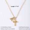 Initial Cross Necklace for Women Teens, Christian Gifts for Women