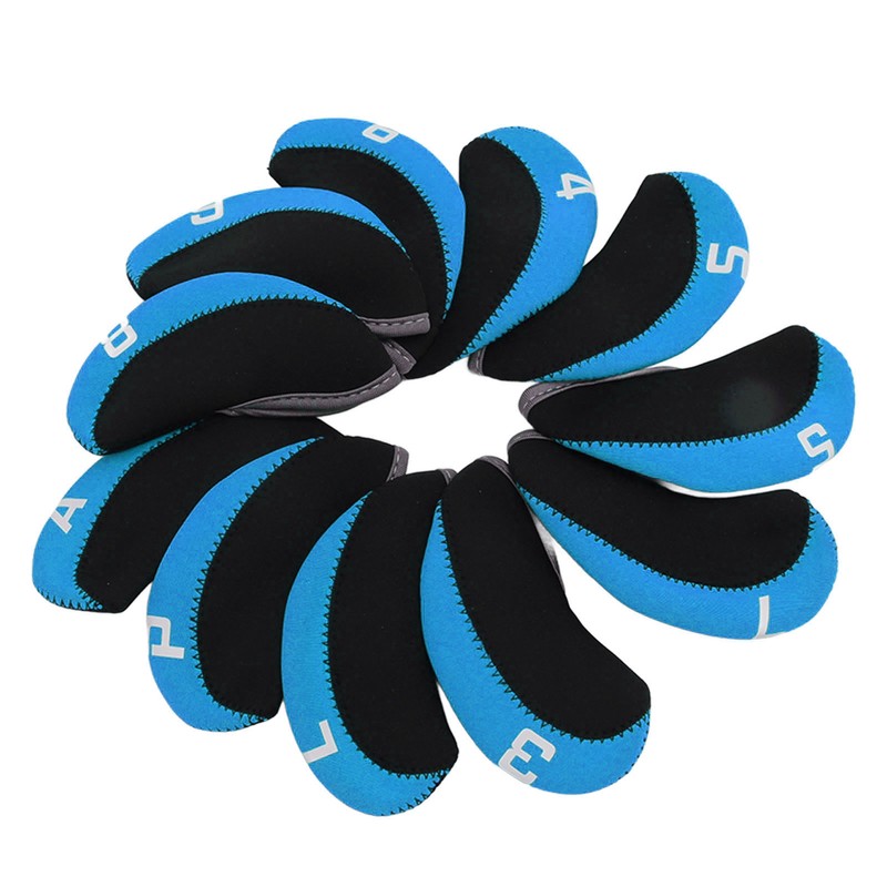 11PCS Golf Club Head Covers Neoprene Numbered Golf Club Head
