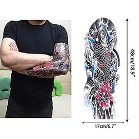 Aresvns Temporary Tattoos for Men and Women,Waterproof and Long Lasting Sleeve Tattoos for Adults, Full Arm Fake Tattoos for BBQ Pool Beach Party