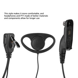 Sonew D Type Hanger Headset with PTT MIC witn Mic 2 Pin Earpiece Headsetfor Motorola Xpr-6300/6350/6550/6580/7550/P8200 8268D