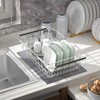 JAQ Small Dish Drying Rack in Sink Adjustable 14.96" to