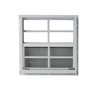 Shed Window 16x16 White - Vertical Slider with Tempered Glass