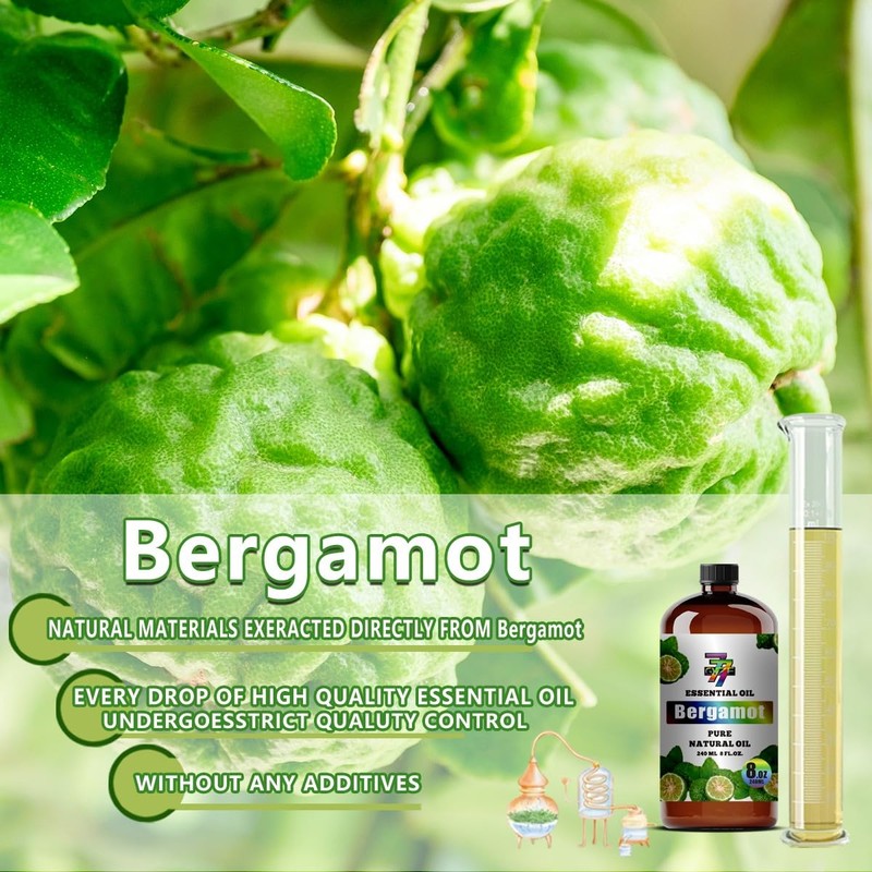 GV77ZF Bergamot Essential Oil (8 oz / 240 ml) C