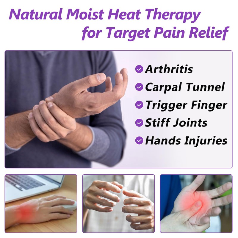 AiricePac Heated Mitts for Arthritis, Microwavable Hand Warmer for Women