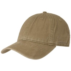 Stetson Ducor Sun Guard Men's Baseball Cap Made of Organic Cotton (Sustainable) Spring / Summer with Sun Protection UV 40+ Stonewashed Look Outdoor. (Ducor Delave Organic Cotton) - olive, size: 60-61