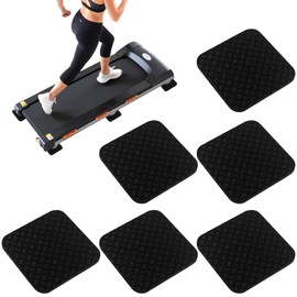 Exercise Equipment Floor Protection Mat: 6pcs Non-Slip Mat Pads for Walking Pad Exercise Bike Home Gym Hardwood Carpet Floors