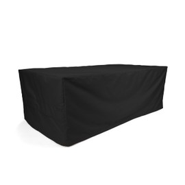 Covermates Rectangular Dining Table/Chair Set Cover - Heavy-Duty Polyester, Weather Resistant, Drawcord Hem, Patio Table Covers, Full Table 50W x 30D x 25H, Ripstop Black