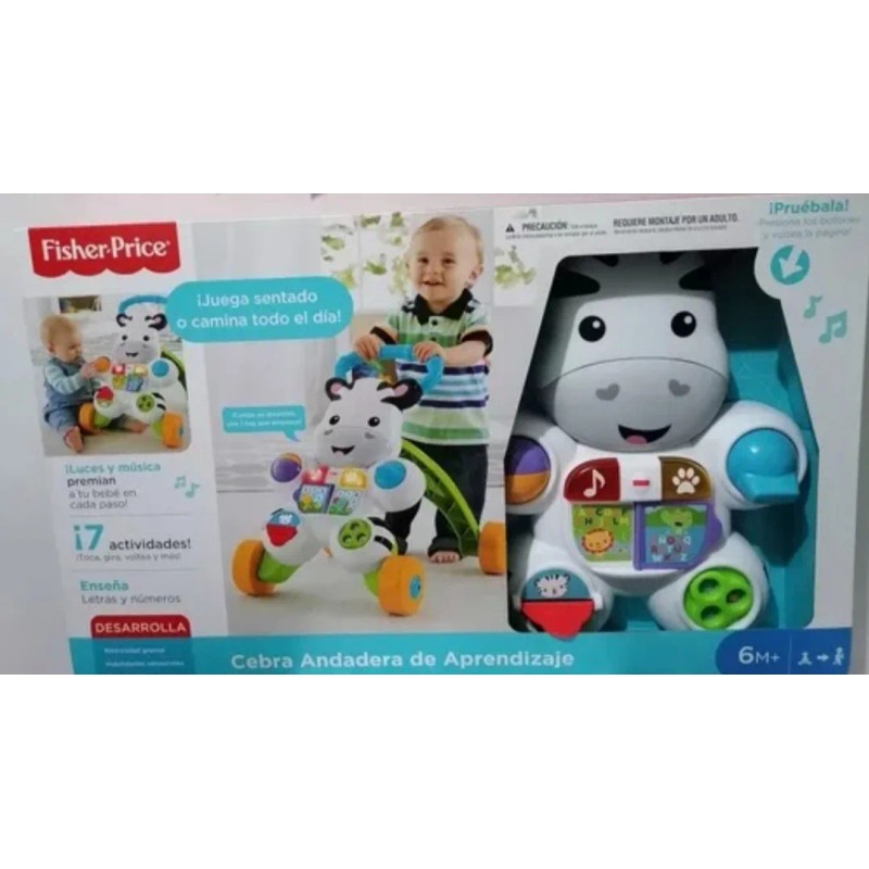 Cebra Andadera De Aprendizaje Fisher Price Blanco