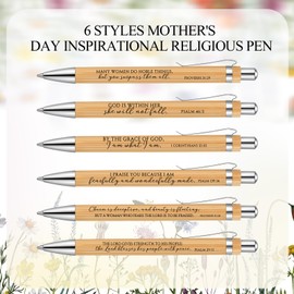 Supervitae 36 Sets Christian Gifts for Women Bulk Christmas Bible Verse Pens with Cards Inspirational Quotes Pens for Church Party Favors
