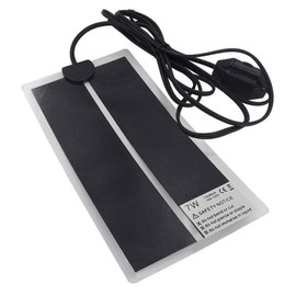 Reptile Heating Pad with Temperature Adjustment, 110V 7W Heat Mat for Reptiles Tortoise Snakes Lizard Gecko Hermit Crab Turtle，Under Tank Heating Pad (7W(5.51inch*11inch))