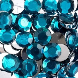 John Bead Acrylic Round Flat Back Rhinestones 12mm (ss50) Turquoise 400pcs/Bag
