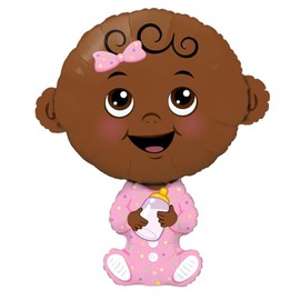 M.38'' BABY GIRL DARK SKIN TONE H/S