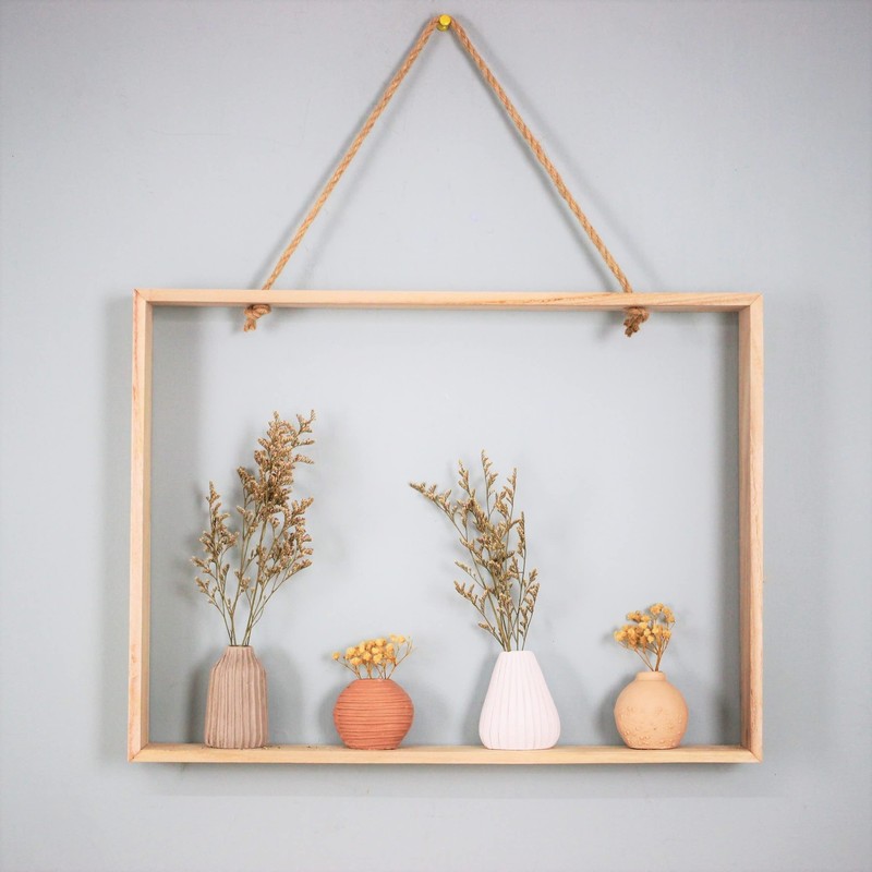 Sifcon International plc Dry Flowers IN Hanging Frame with Rope