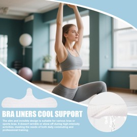 Bra Sweat Liners - Soft Cool Belly Pads,Sweat Absorption Sports Bra Pad, Non-Woven Cool Tummy Mat for Women Ladies
