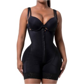 Snatched Body - Women's Stage 2 Faja Colombians without Bra Shapewear - Body Suits BBL Post Surgery Compression Garment - Tummy Control, Butt Lifting, Liposuction & Reductoras Moldeadoras- Black Large