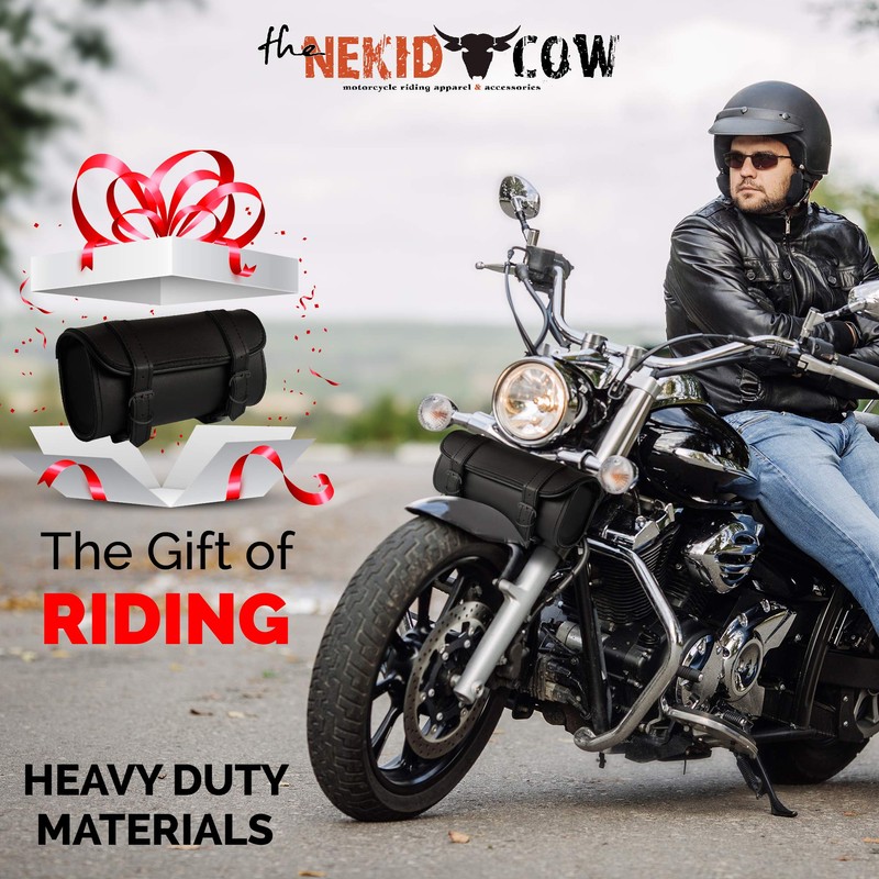 The Nekid Cow | Motorcycle Storage Bag Premium Synthetic Black