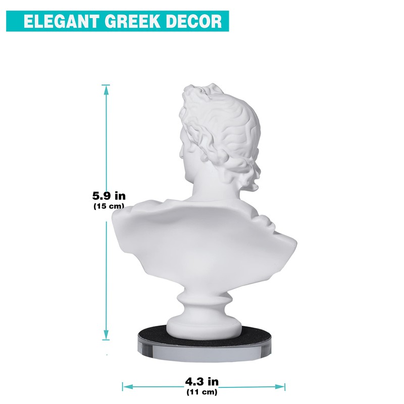 LAGOM HOUSE Ancient Greek Apollo Statue/Roman Apollo Bust Statue Greek