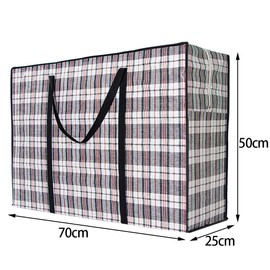 5 Pack Large Storage Laundry Bags Checkered Organizer Bag with Zipper and Handles for Comforters, Clothes, Bedding, Duvets