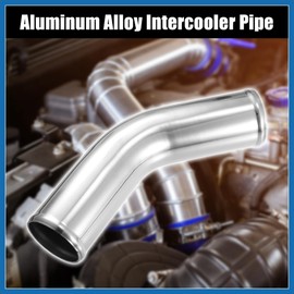 A ABSOPRO OD 70mm 2.75" Length 12" 300mm Aluminum Alloy Tube Intercooler Pipe 45 Degree Air Intake Tube Silver Tone for Car Item Replacement