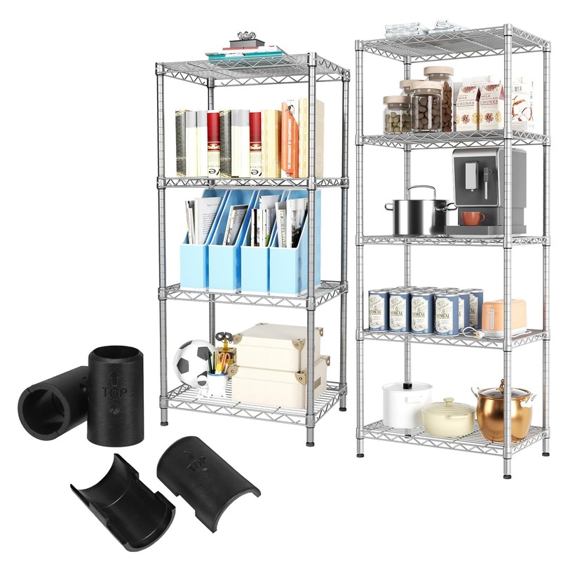 Figame Wire Shelf Clips, 50 Pack Black Wire Shelf Locking