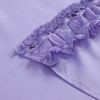 BESTRIPES Ruffle Shower Curtain, Purple Fabric Shower Curtain with Handmade