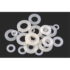 TERF® M16 White Nylon Flat Washer M16 / 16mm ID (Hole) x 30mm OD x 3mm Thickness Flat Nylon Washers - Pack of 10