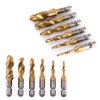 6pcs HSS Countersink Tap Drill Bit Set Metric Thread Tap