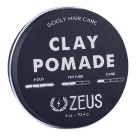 Pomada De Arcilla Zeus Para Hombres, Acabado Mate, Soluble E
