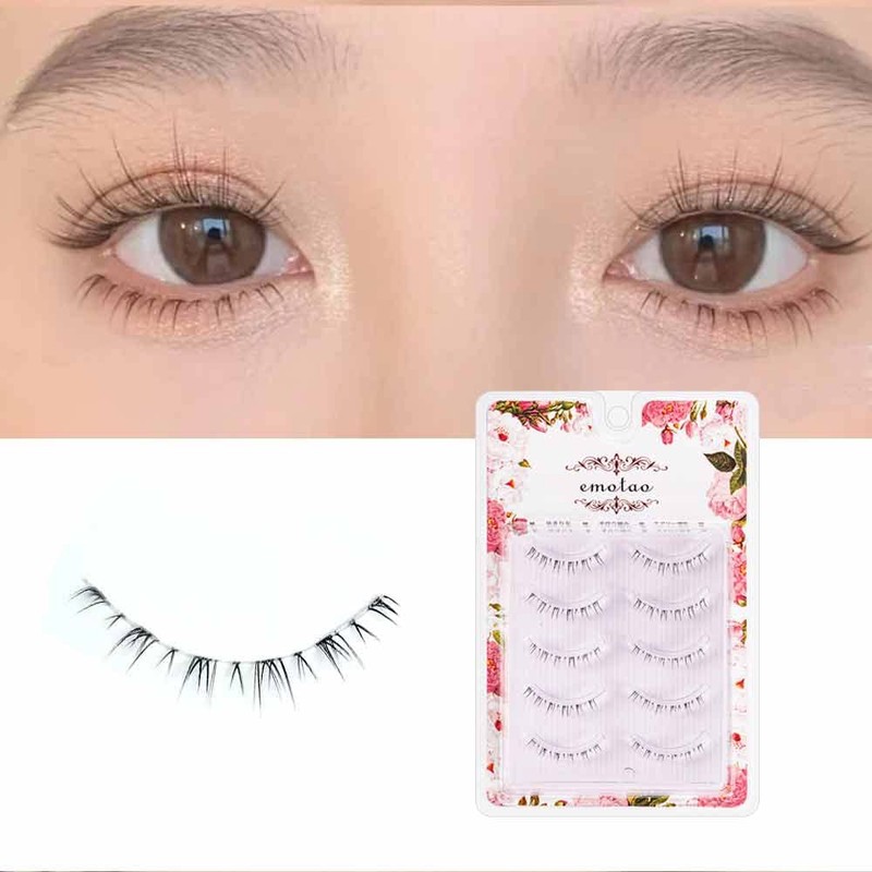 emotao Bottom False Eyelashes Natural Outer Corner Popular Handmade Actress
