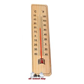 Wooden Thermometer Nostalgia Style for Indoor and Outdoor Use Temperature Meter Degrees and Fahrenheit