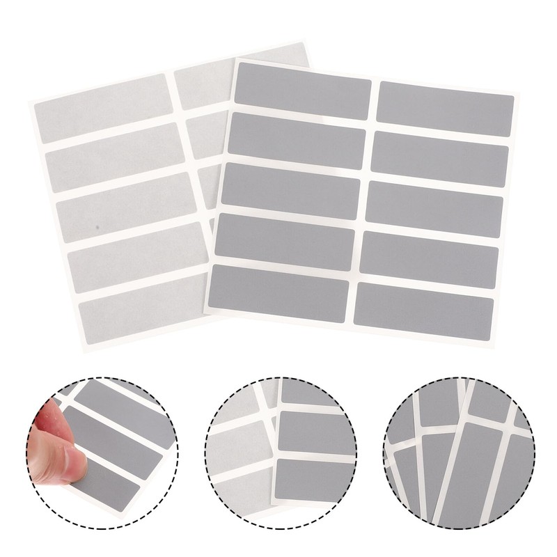 LIOOBO 50pcs Scratch Card Stickers with Silver Film to Write