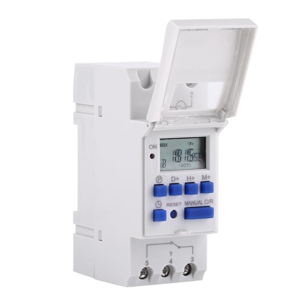 CHICIRIS Digital Timer, LCD Display, Weekly Programmable Electronic Relay Time,