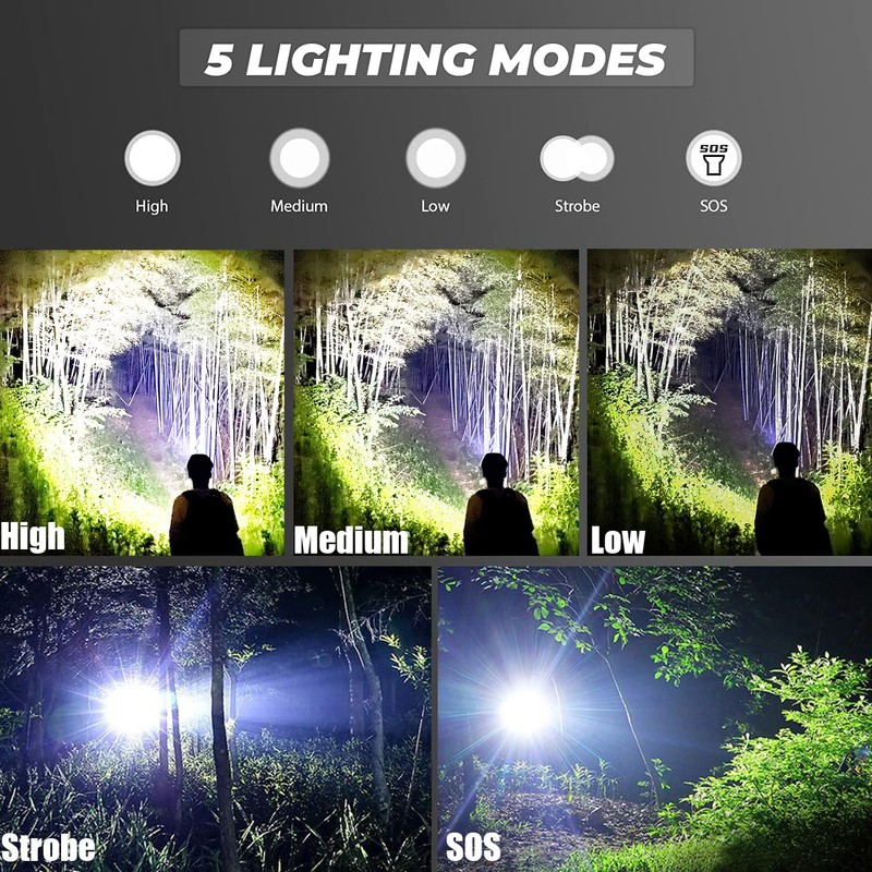 MVIOCS LED Flashlights High Lumens - Flashlights for Camping, Hiking,