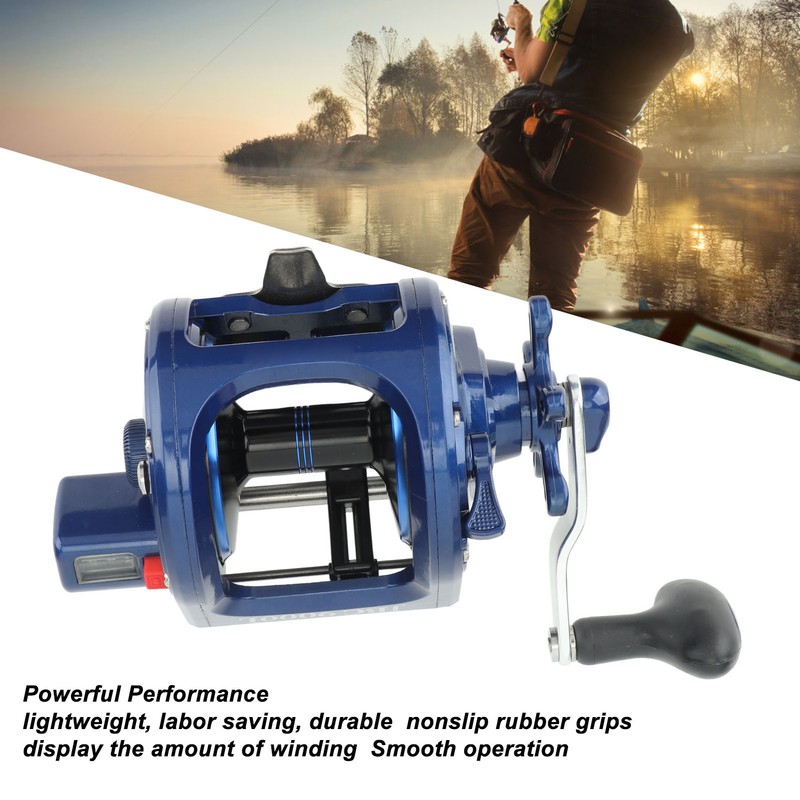Baitcasting Fishing Reel Round Baitcaster Reel Smooth Powerful Saltwater Inshore