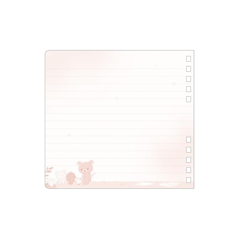 San-X Rilakkuma "Rilakkuma in the Rain" Square SP Note B