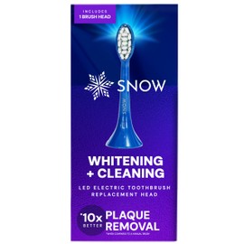 Snow Replacement Head for LED Electric Toothbrush - Replacement Head with Soft Bristles - Blue LED Light & Sonic Technology for Whitening Teeth - Easy Replacement Heads for Rechargeable Toothbrush
