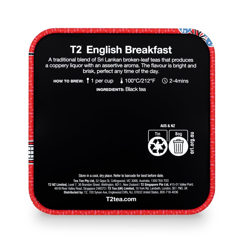 T2 Tea English Breakfast Black Tea, Loose Leaf Black Tea