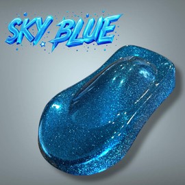 LiME LiNE Metal Flake Basecoat Automotive Grade Sparkle Spray Paint (Sky Blue)