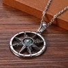 Cupimatch Mens Solid Stainless Steel Retro Gothic Sun Compass Pendant